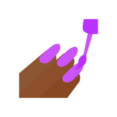 Nail Polish: Medium Dark Skin Tone Emoji vector