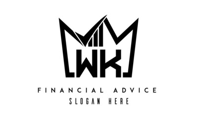 WK financial advice creative latter logo