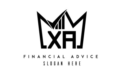 Fototapeta premium XA financial advice creative latter logo