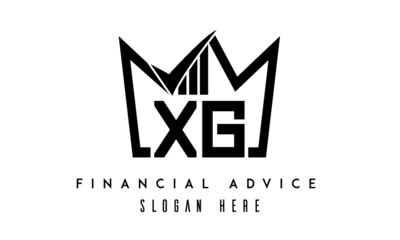 XG financial advice creative latter logo
