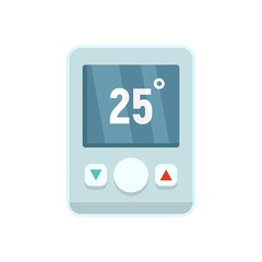 Wall climate remote control icon flat isolated vector
