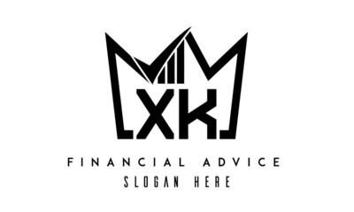 XK financial advice creative latter logo