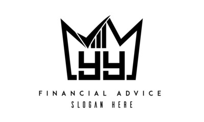 YY financial advice creative latter logo