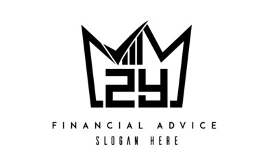 ZY financial advice creative latter logo