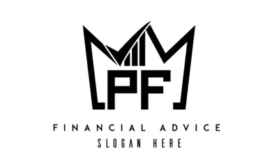 PF financial advice creative latter logo