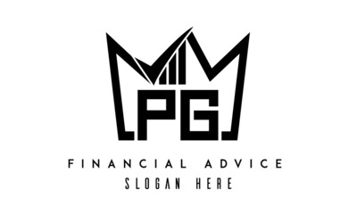 Fototapeta premium PG financial advice creative latter logo