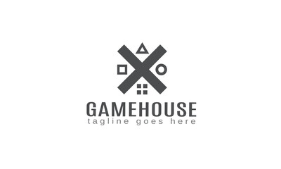 Fototapeta premium Letter X monogram game house logo design template