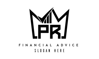 PR financial advice creative latter logo