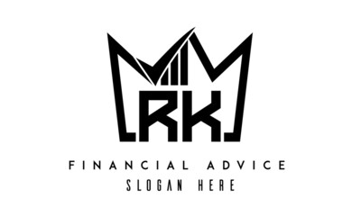 RK financial advice creative latter logo
