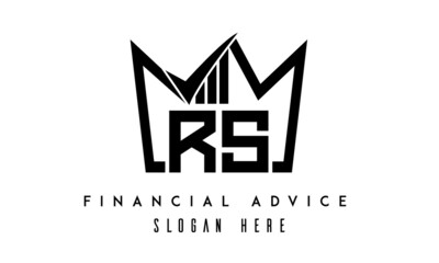 RS financial advice creative latter logo