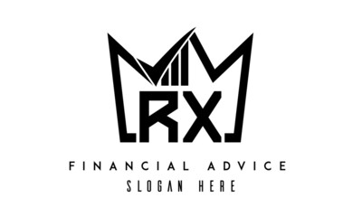 RX financial advice creative latter logo