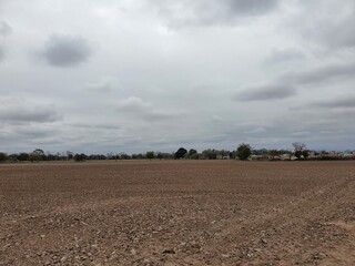 plowed field in autumn