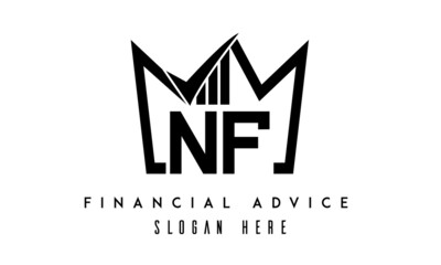 NF financial advice creative latter logo