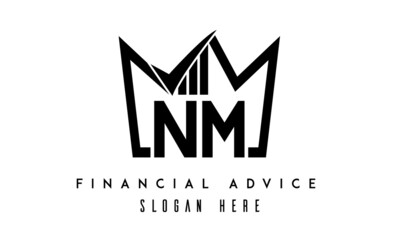 NM financial advice creative latter logo