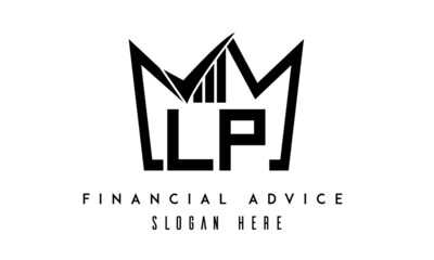 LP financial advice creative latter logo