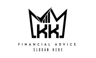 KK financial advice creative latter logo