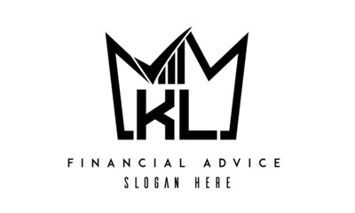 KL financial advice creative latter logo