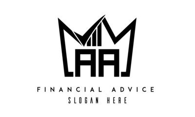 AA financial advice creative latter logo