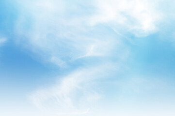 Blue sky with white cloud. The summer heaven is colorful clearing day Good weather and beautiful nature in the morning.