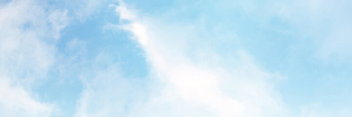 Obraz premium Blue sky with white cloud. The summer heaven is colorful clearing day Good weather and beautiful nature in the morning.