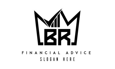 BR financial advice creative latter logo
