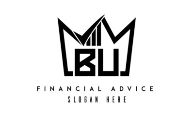BU financial advice creative latter logo