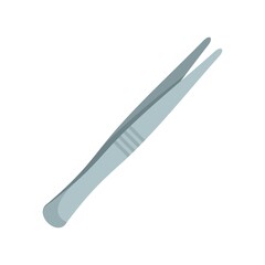 Dentist forceps icon flat isolated vector