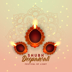 Creative vector illustration of happy diwali celebration background