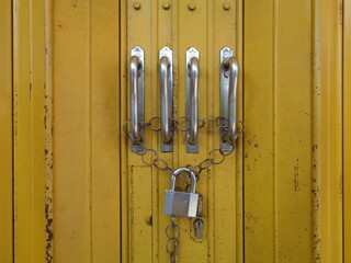 the door is tightly closed and locked