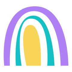 Obraz premium rainbow arch minimalist boho element icon.