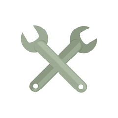 Aircraft repair keys icon flat isolated vector