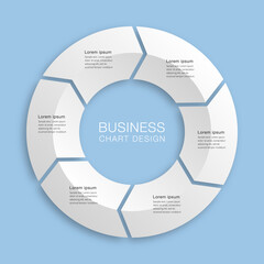 Business chart design. Vector graphics. 