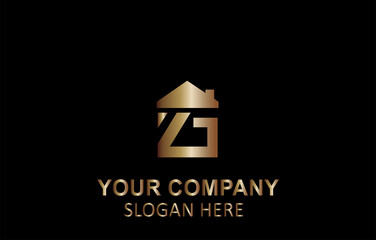 Golden Real Estate Logo Design