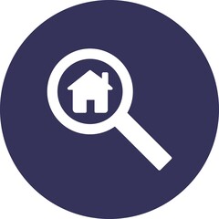 Search Glyph Circle Vector Icon Design