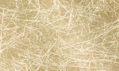 The texture is golden. Use as background. Cracks, cobwebs, hay, threads. Internet. Vector illustration. Basis, template, substrate for any decor, text, logo. Eps 10.