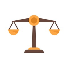 Balance mission icon flat isolated vector