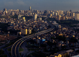Fototapeta na wymiar Northeast of Hanoi city seen from above