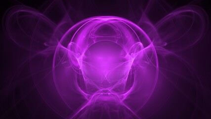 Beautiful Digital Fractal with vibrant cosmic lines and smooth flowing colors showing symmetry