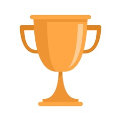 Mission gold cup icon flat isolated vector