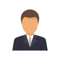 Businessman mission icon flat isolated vector
