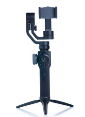 steadicam stabilize for camera mobile phone on white background isolation