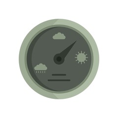 Barometer icon flat isolated vector