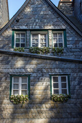 picturesque house in the historic center of Monschau in Germany