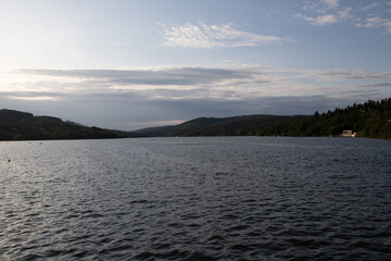 sunset over the lake