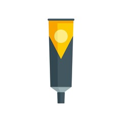 Shoe repair glue tube icon flat isolated vector