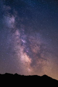 Milky Way over mountains of Corsica