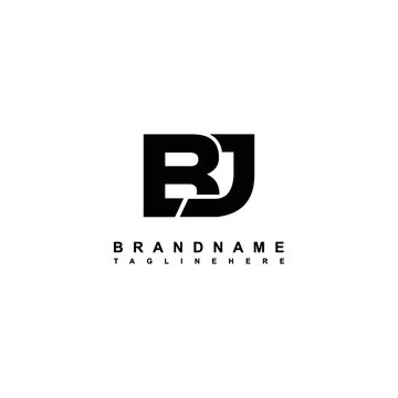 BJ letter logo vector design with white color background