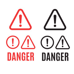 Danger sign design. Caution error icon.