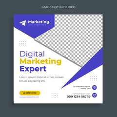 Editable Post Template Social Media Banners for Digital Marketing. Creative Modern Stories. Streaming. business marketing post. Digital marketing agency post banner set, Digital marketing exper