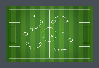Football strategy signs vector illustration eps 10